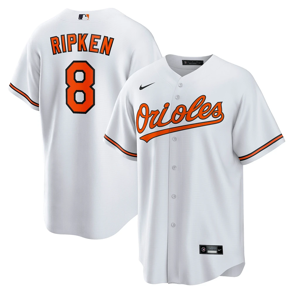 Men's Nike Cal Ripken Jr. White Baltimore Orioles Throwback Replica Player Jersey