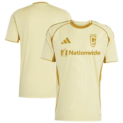 Men's adidas Tan Columbus Crew 2025 One Planet Pre-Match Top