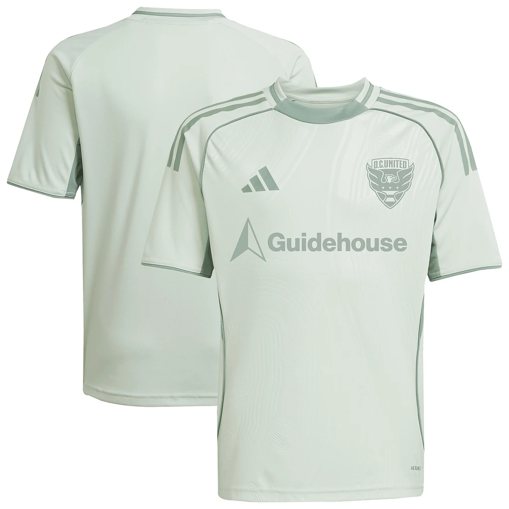 Youth adidas Light Green D.C. United 2025 One Planet Pre-Match Top