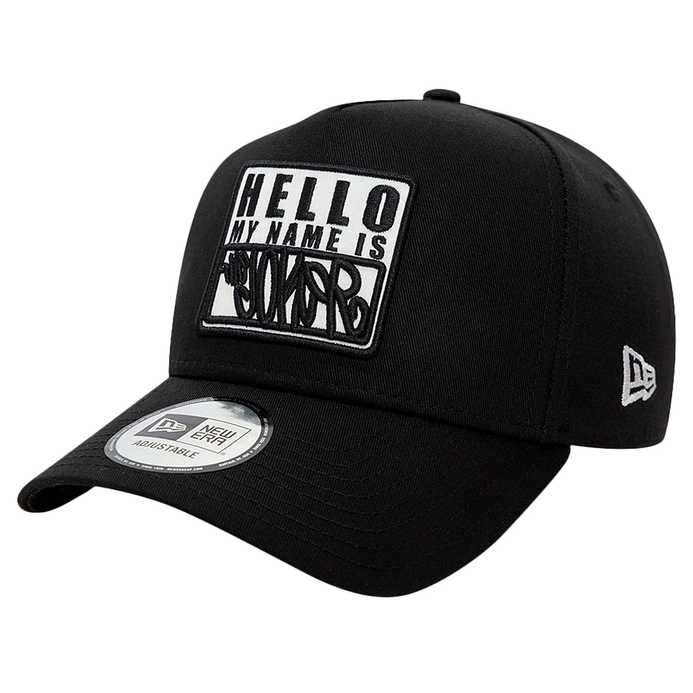Men's New Era Black Joker Hello My Name Is 9FORTY Adjustable Hat