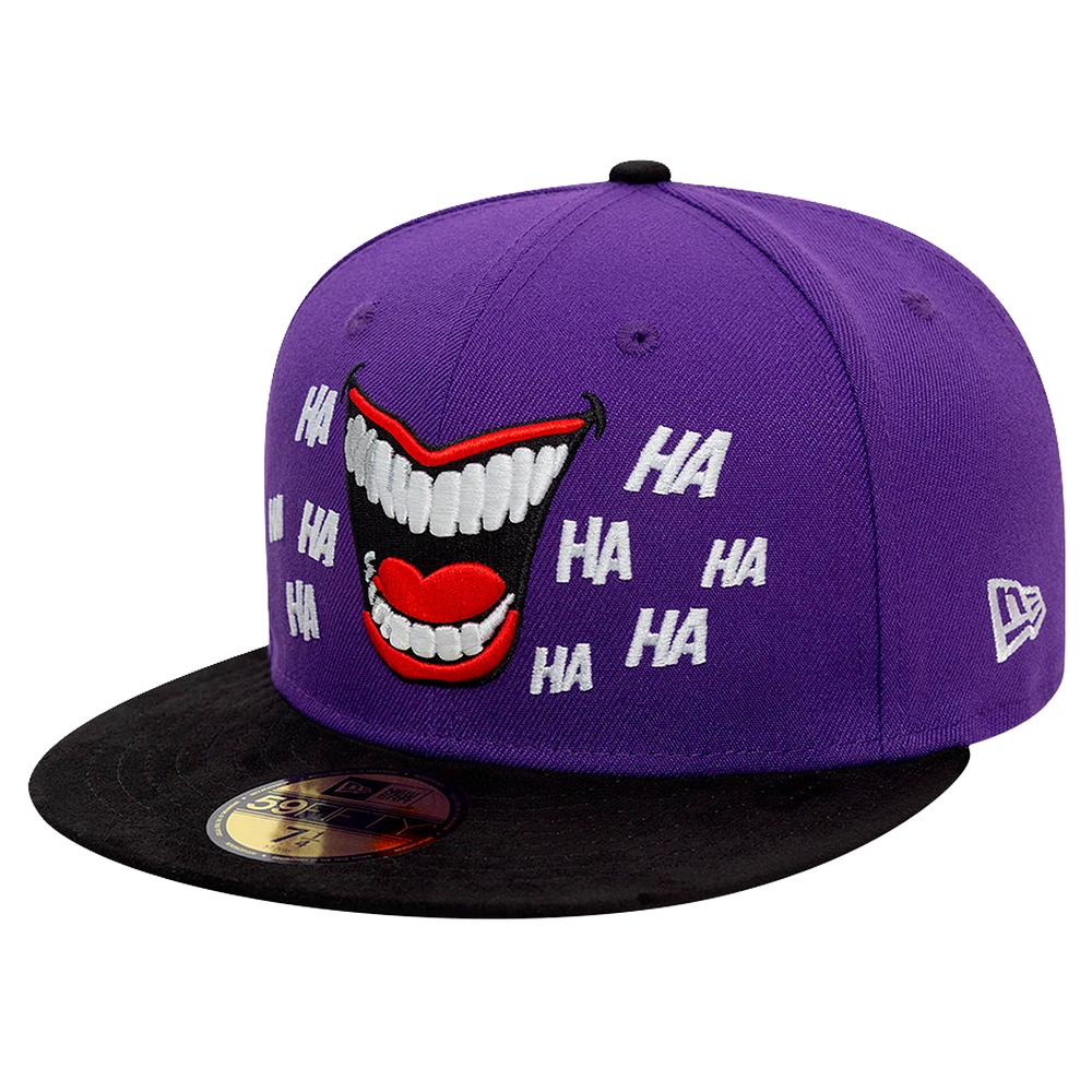 Men's New Era Purple Joker Laugh Out Loud 59FIFTY Fitted Hat