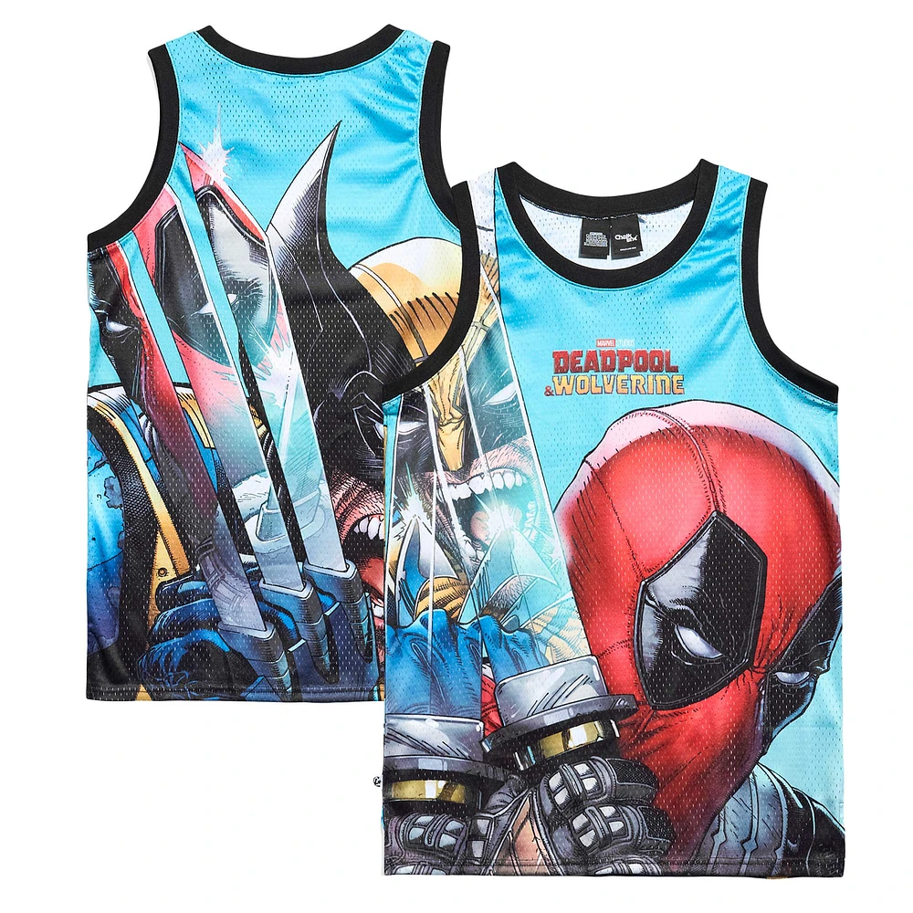 Men's Chalk Line Light Blue Deadpool & Wolverine Homage Venice Jersey
