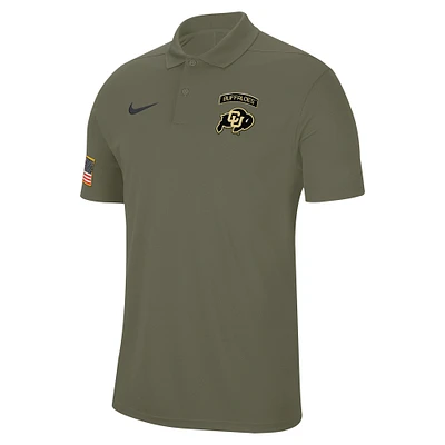Men's Nike Olive Colorado Buffaloes Military Appreciation Tour Performance Polo