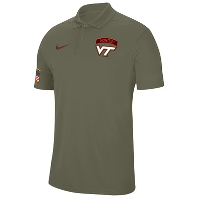Men's Nike Olive Virginia Tech Hokies Military Appreciation Tour Performance Polo