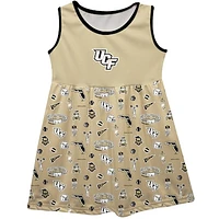 Girls Infant Vive La Fete Gold UCF Knights Impressions Artwork Tank Top Dress