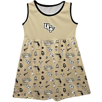 Girls Infant Vive La Fete Gold UCF Knights Impressions Artwork Tank Top Dress