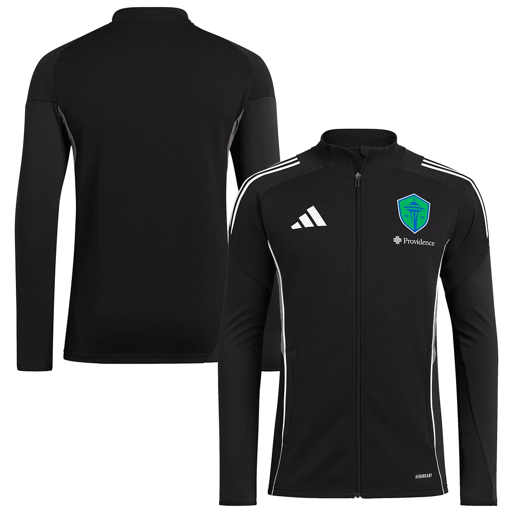 Men's adidas Black Seattle Sounders FC 2025 Full-Zip Training Jacket