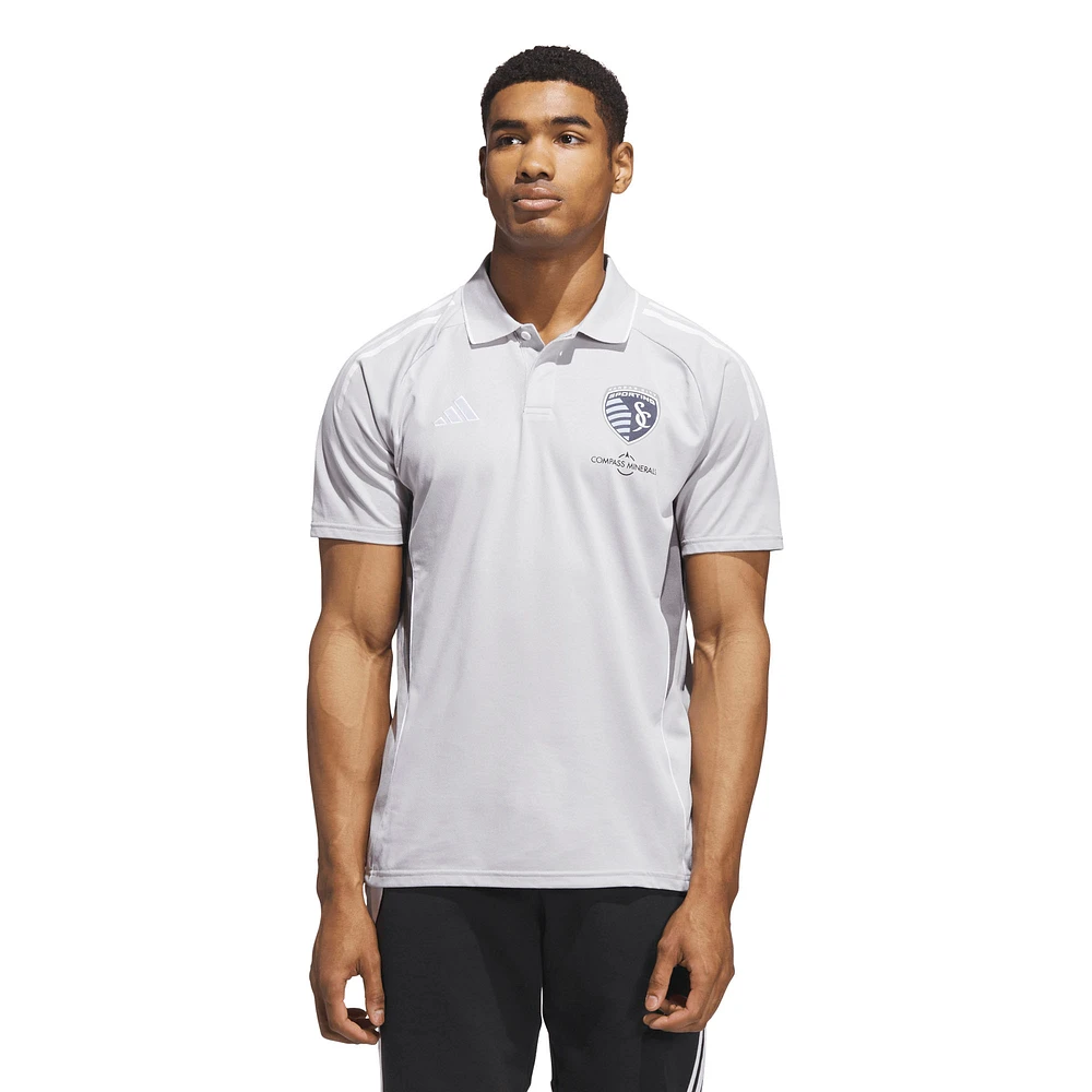 Men's adidas Silver Sporting Kansas City 2025 Training Polo