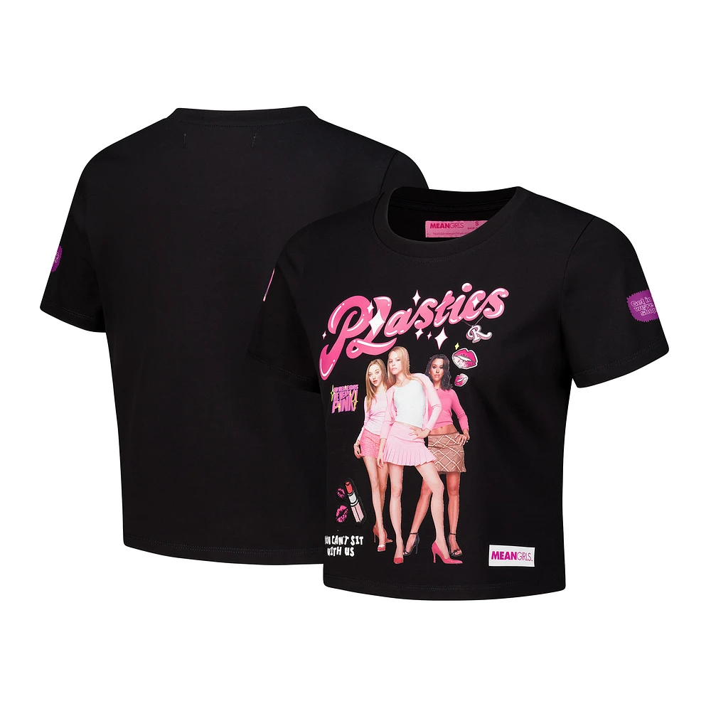 Women's Freeze Max Black Mean Girls Babydoll Cropped T-Shirt