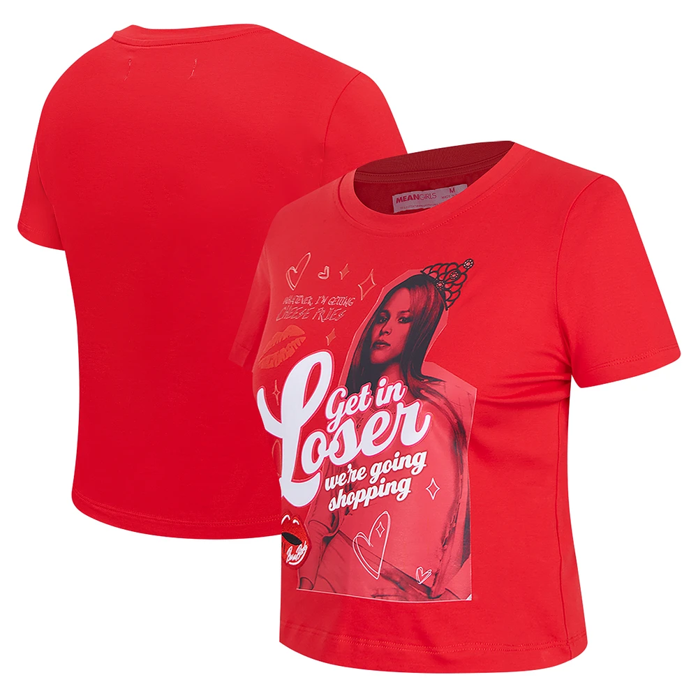 Women's Freeze Max Red Mean Girls Babydoll Cropped T-Shirt