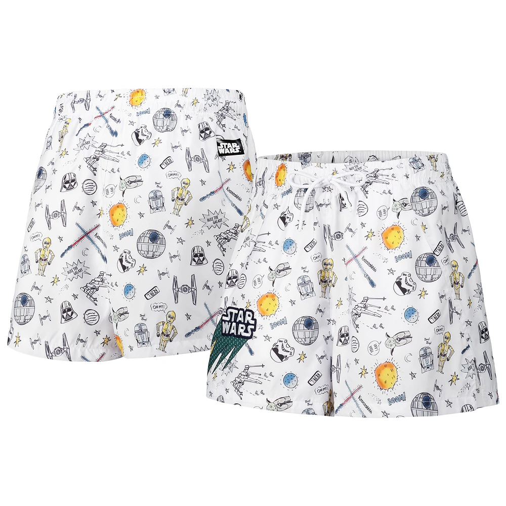 Women's Freeze Max White Star Wars Pop Art Club Shorts