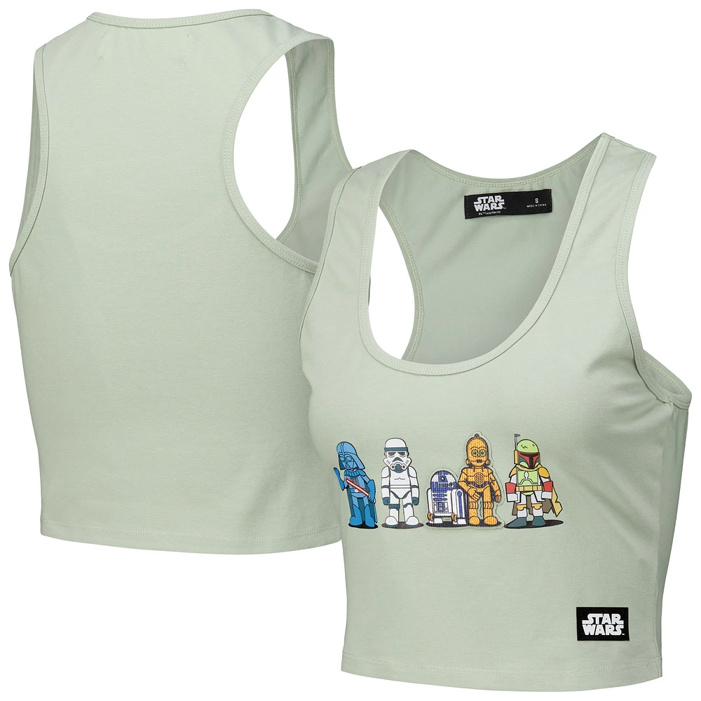 Women's Freeze Max Star Wars Tri-Blend Cropped Racerback Tank Top