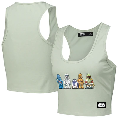 Women's Freeze Max Star Wars Tri-Blend Cropped Racerback Tank Top
