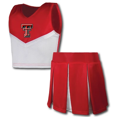 Girls Youth Garb Red Texas Tech Raiders Cheerleader Top & Skirt Set