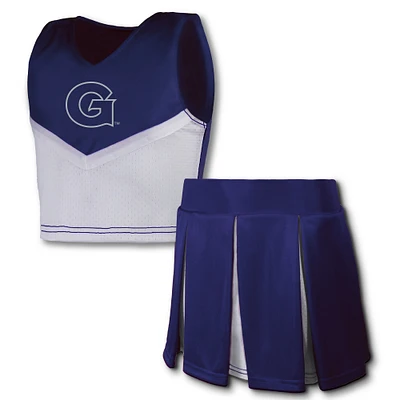 Girls Youth Garb Navy Georgetown Hoyas Cheerleader Top & Skirt Set