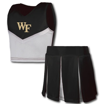 Girls Youth Garb Black Wake Forest Demon Deacons Cheerleader Top & Skirt Set