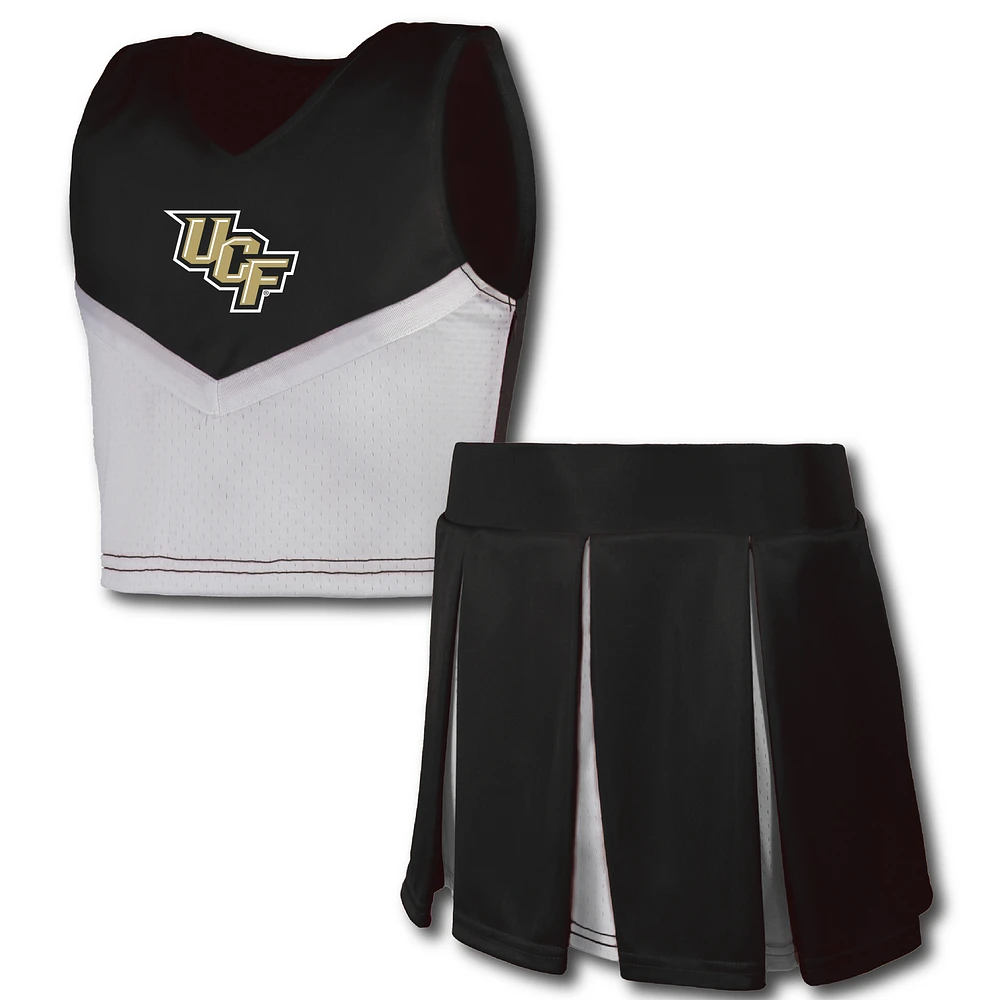 Girls Youth Garb Black UCF Knights Cheerleader Top & Skirt Set