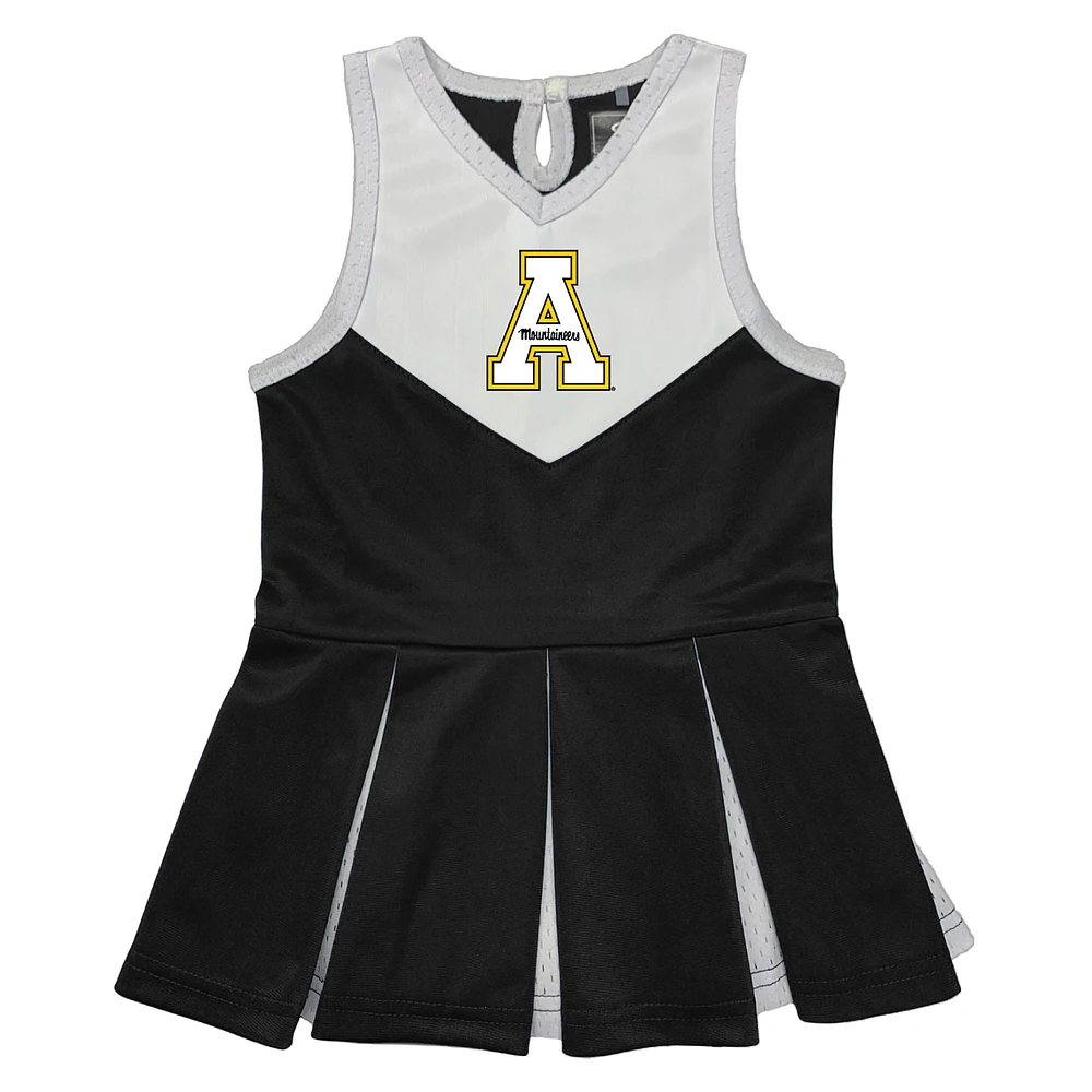 Girls Toddler Garb Black Appalachian State Mountaineers Cheerleader Dress