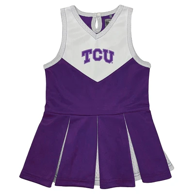 Girls Toddler Garb Purple TCU Horned Frogs Cheerleader Dress