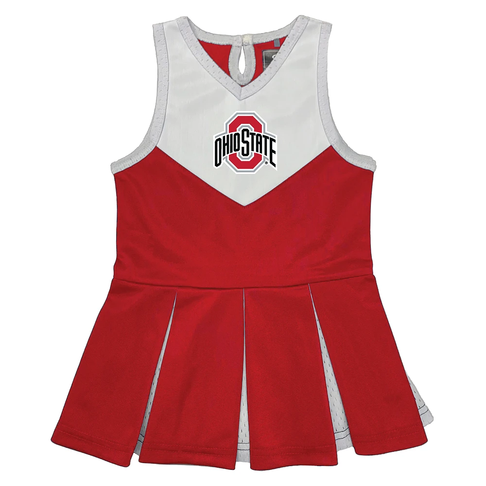 Girls Toddler Garb Scarlet Ohio State Buckeyes Cheerleader Dress