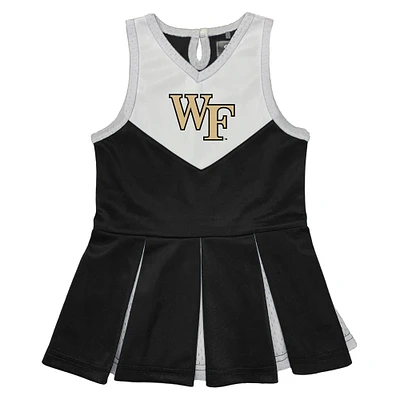 Girls Toddler Garb Black Wake Forest Demon Deacons Cheerleader Dress