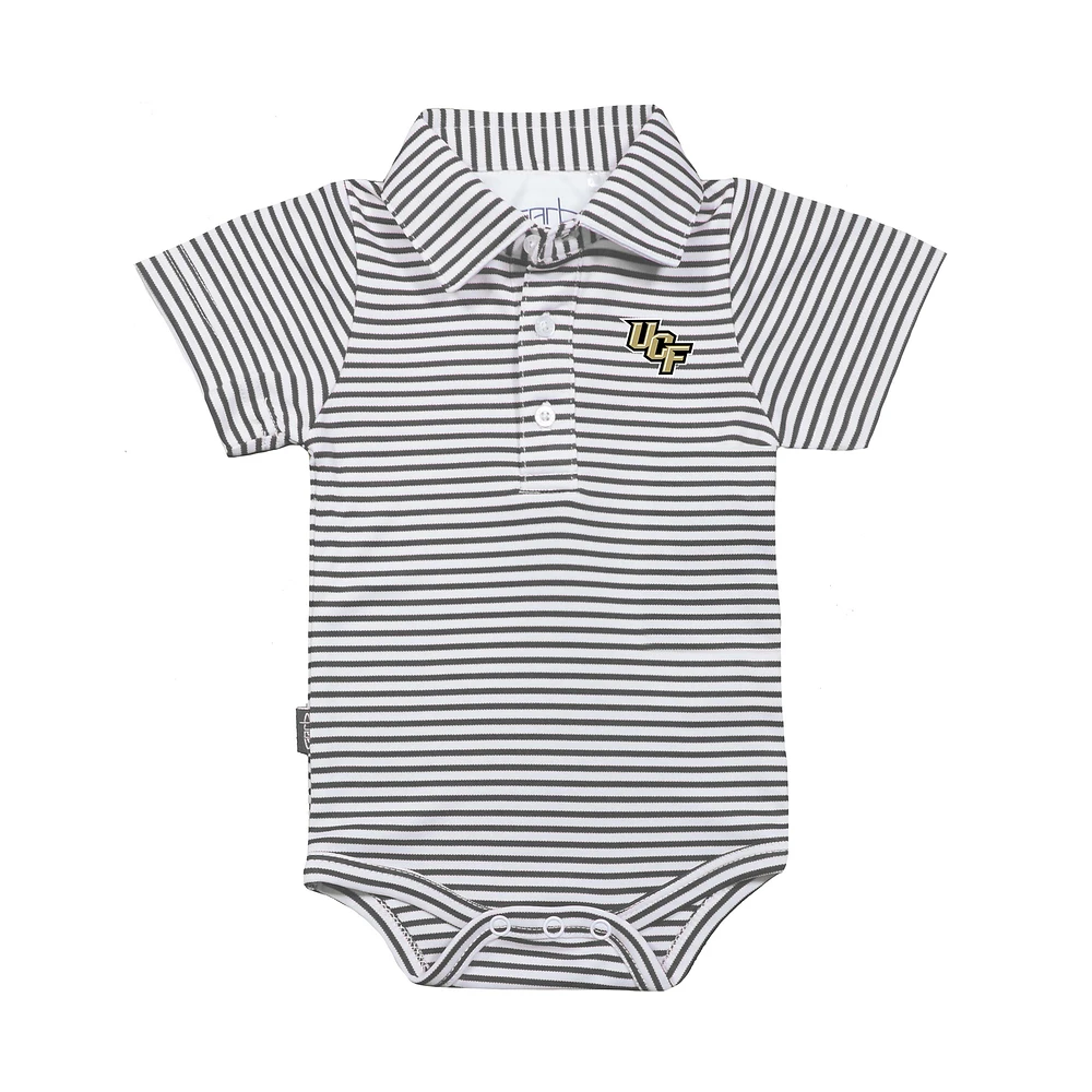 Infant Garb Charcoal/White UCF Knights Carson Polo Bodysuit