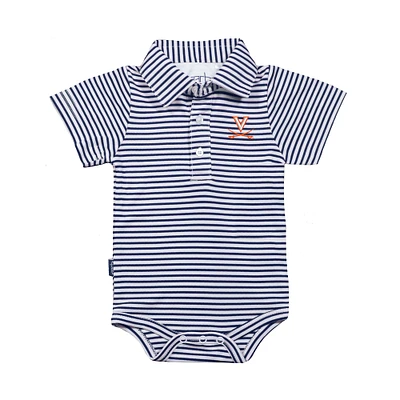 Infant Garb Navy/White Virginia Cavaliers Carson Polo Bodysuit