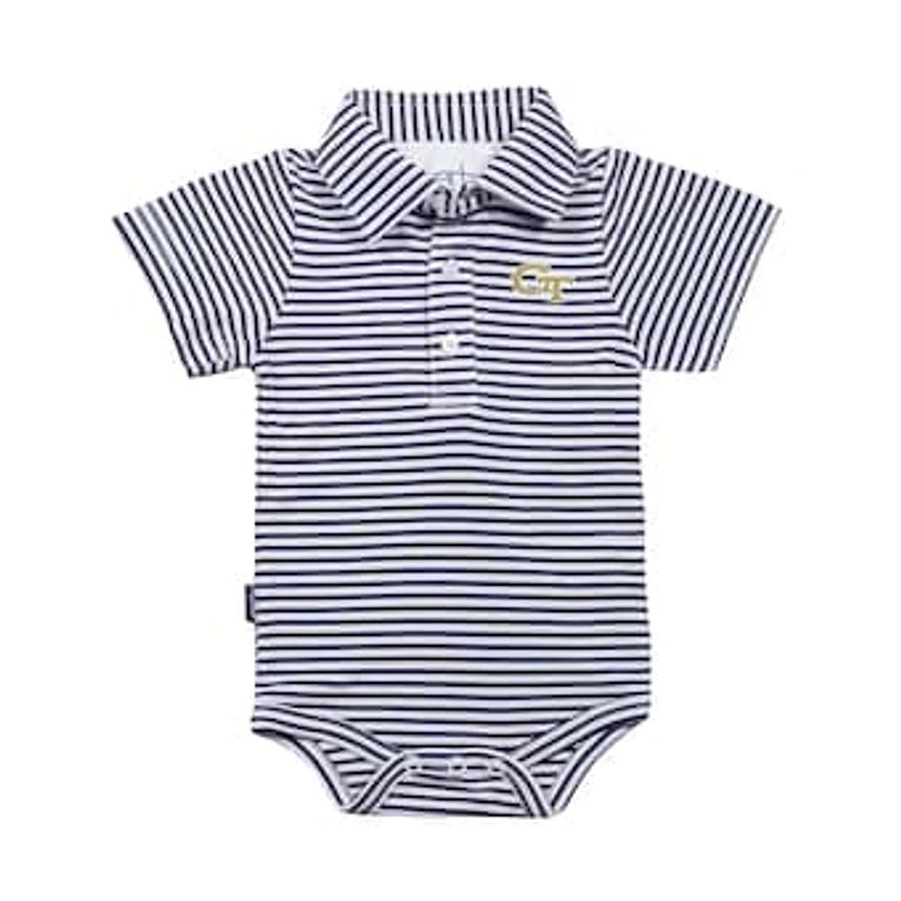 Infant Garb Navy/White Georgia Tech Yellow Jackets Carson Polo Bodysuit