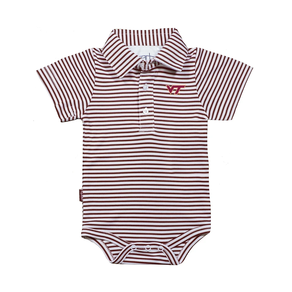 Infant Garb Maroon/White Virginia Tech Hokies Carson Polo Bodysuit