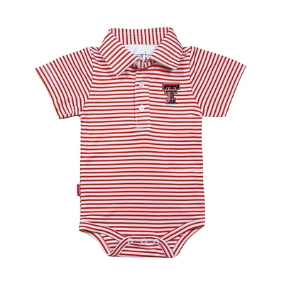 Infant Garb Red/White Texas Tech Red Raiders Carson Polo Bodysuit