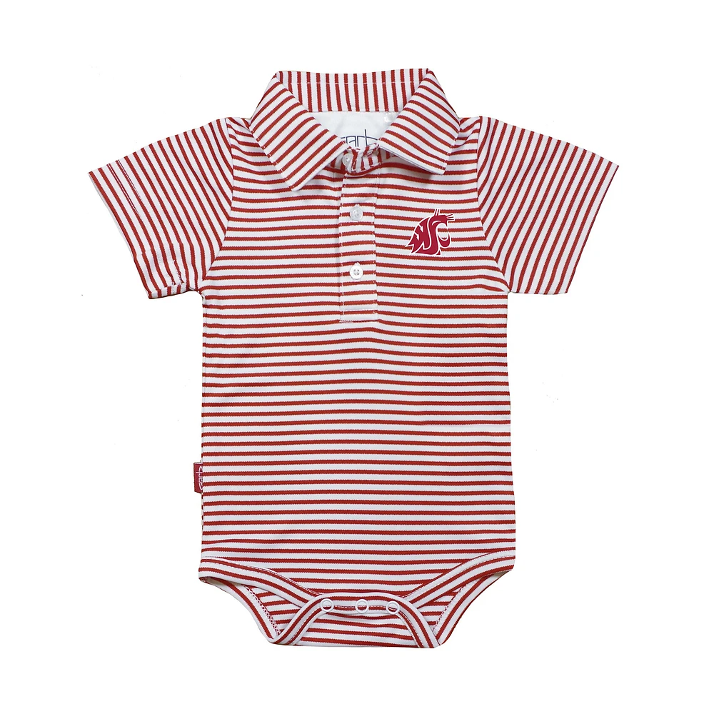 Infant Garb Crimson/White Washington State Cougars Carson Polo Bodysuit