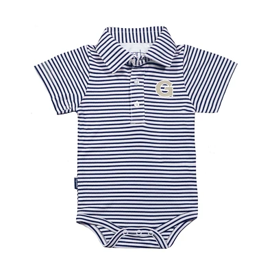 Infant Garb Navy/White Georgetown Hoyas Carson Polo Bodysuit