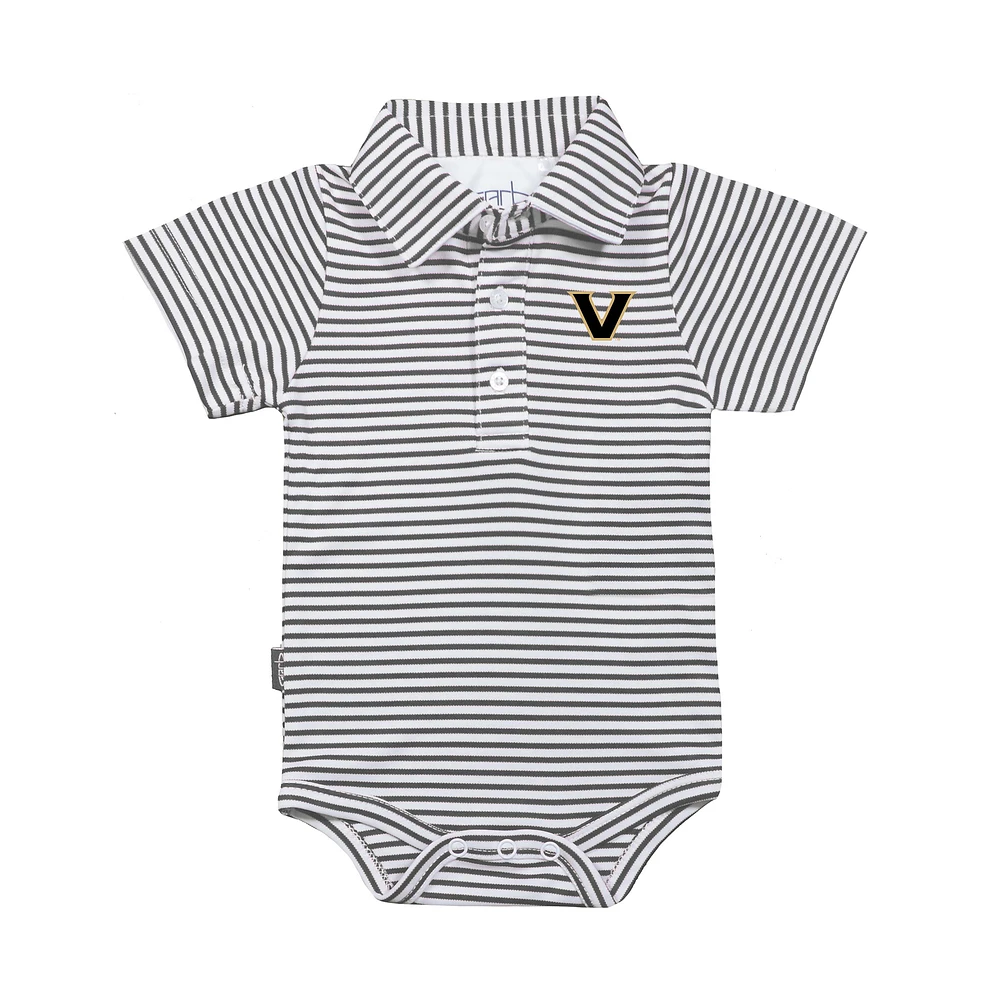 Infant Garb Charcoal/White Vanderbilt Commodores Carson Polo Bodysuit