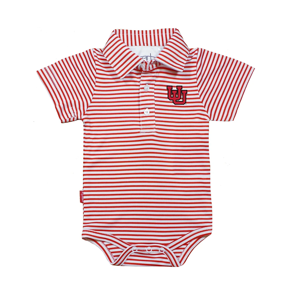 Infant Garb Red/White Utah Utes Carson Polo Bodysuit