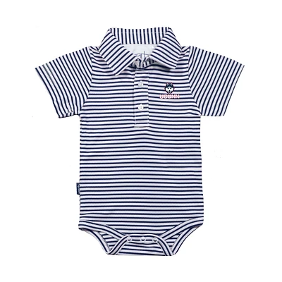 Infant Garb Navy/White UConn Huskies Carson Polo Bodysuit