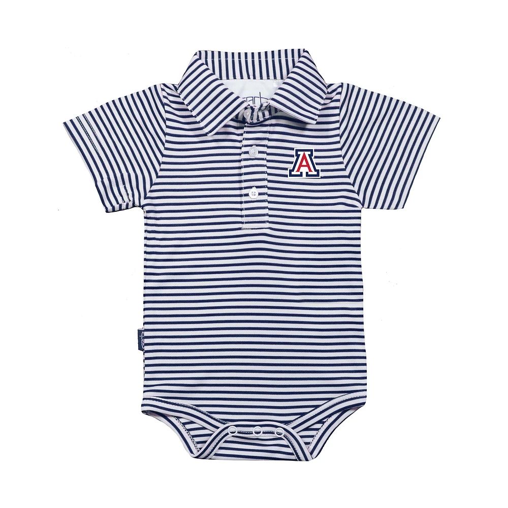 Infant Garb Navy/White Arizona Wildcats Carson Polo Bodysuit