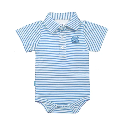 Infant Garb Carolina Blue/White North Tar Heels Carson Polo Bodysuit