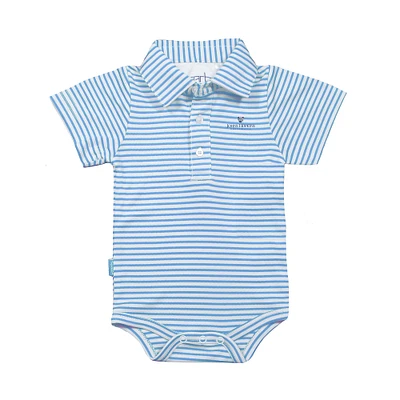 Infant Garb Light Blue/White Johns Hopkins Blue Jays Carson Polo Bodysuit