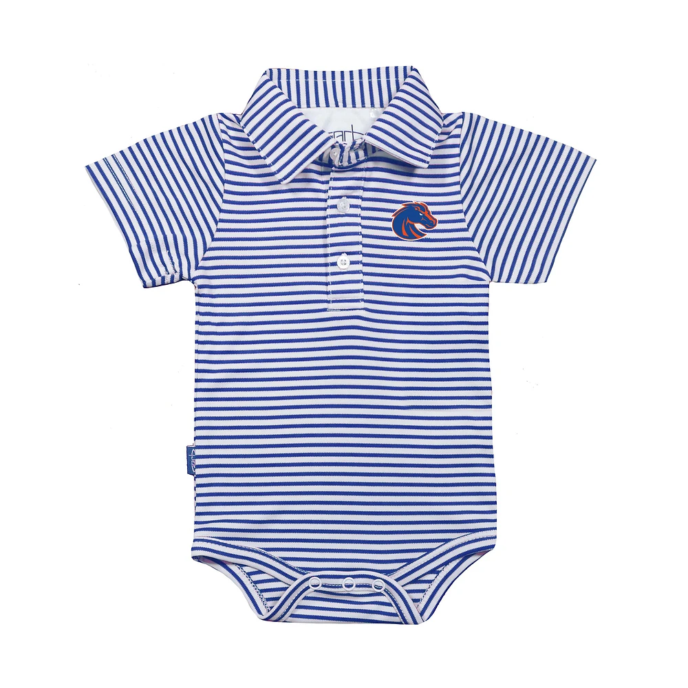 Infant Garb Royal/White Boise State Broncos Carson Polo Bodysuit
