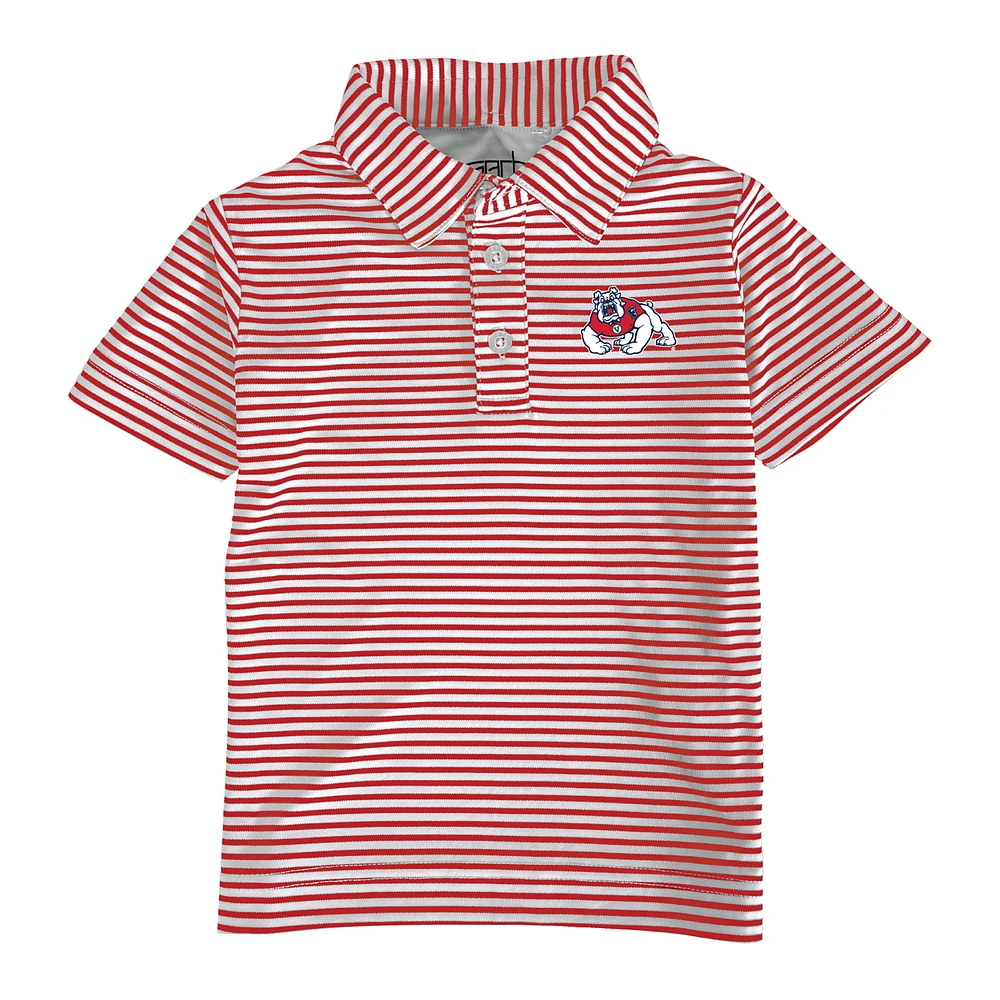 Toddler Garb Red/White Fresno State Bulldogs Carson Polo