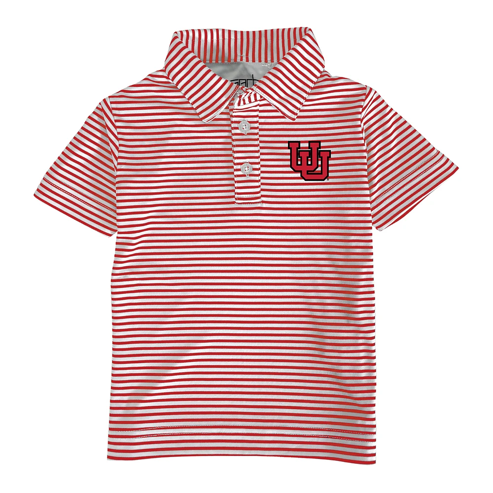 Toddler Garb Red/White Utah Utes Carson Polo