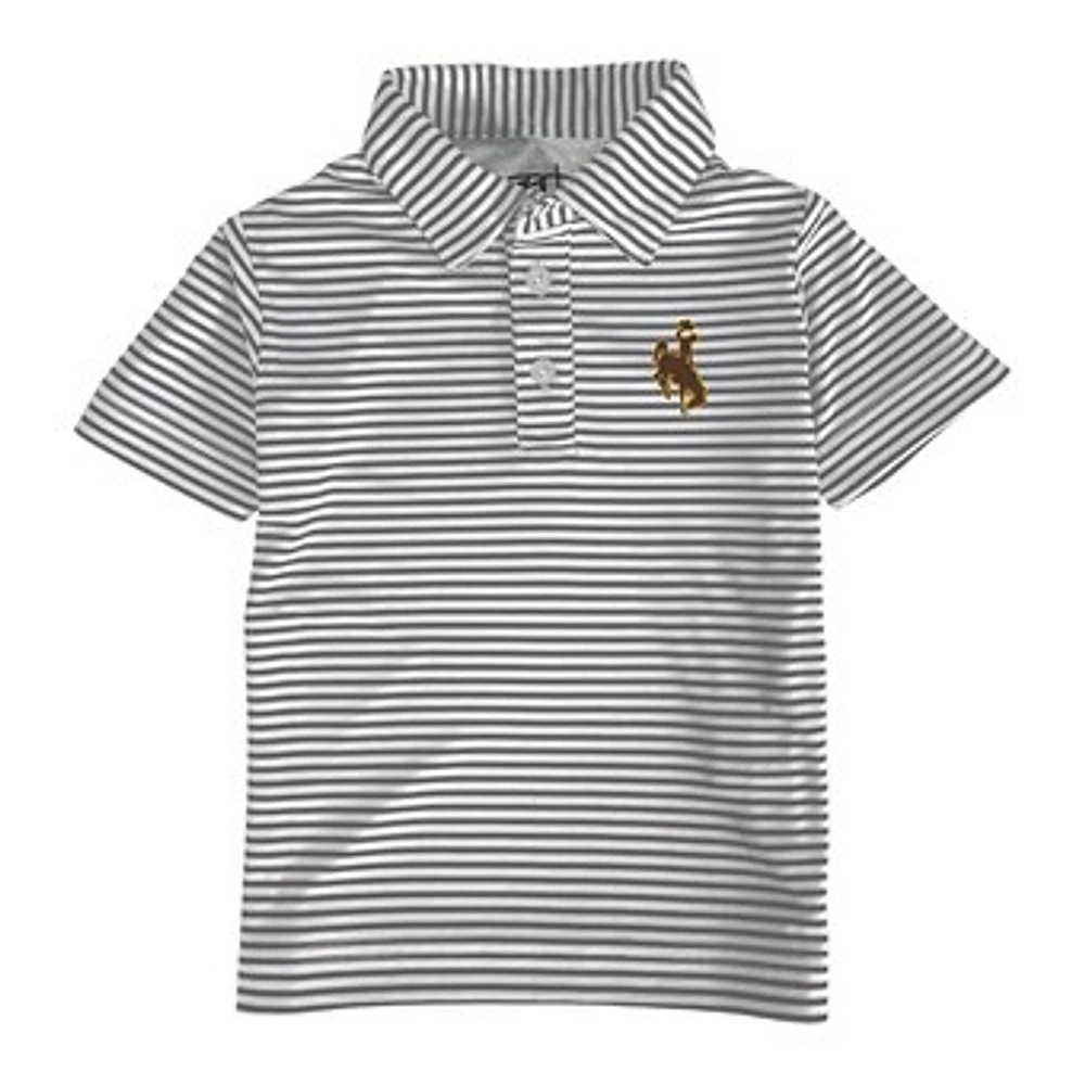 Toddler Garb Charcoal/White Wyoming Cowboys Carson Polo