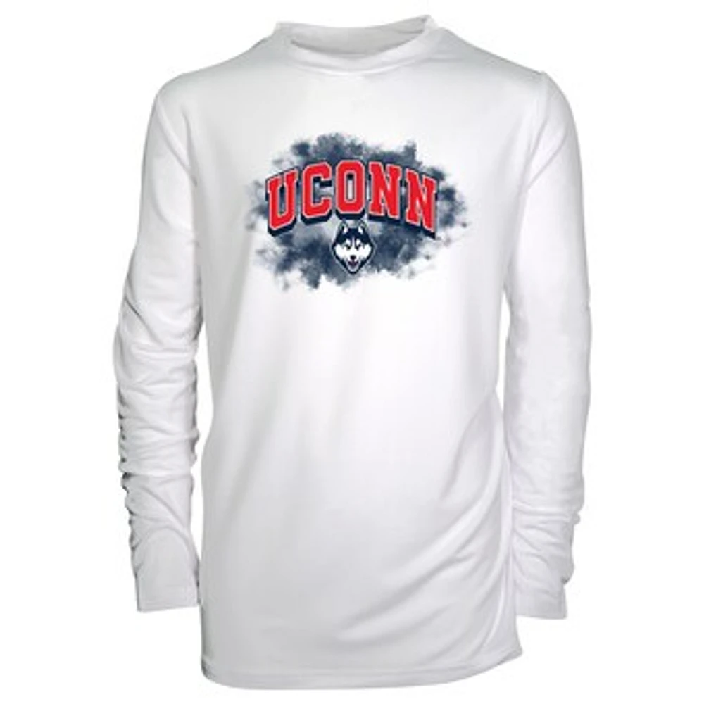Youth Garb White UConn Huskies Jessie Long Sleeve Sunshirt
