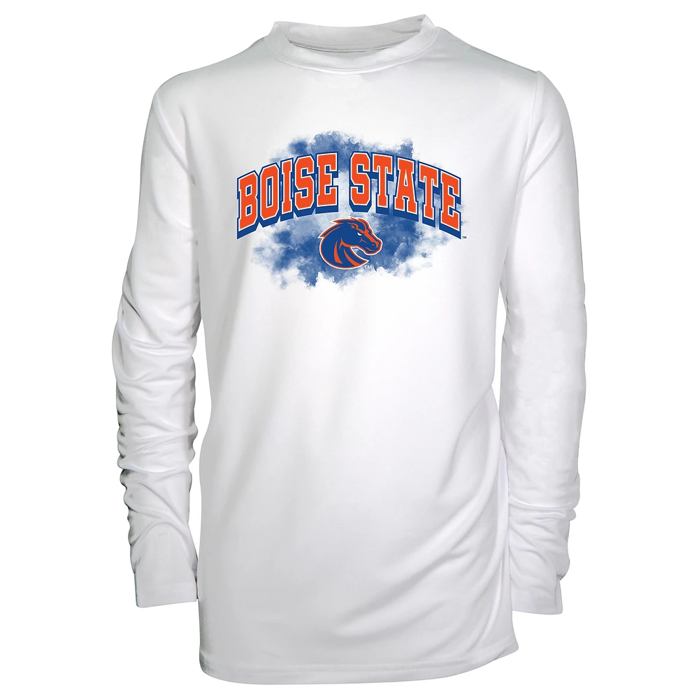 Youth Garb White Boise State Broncos Jessie Long Sleeve Sunshirt