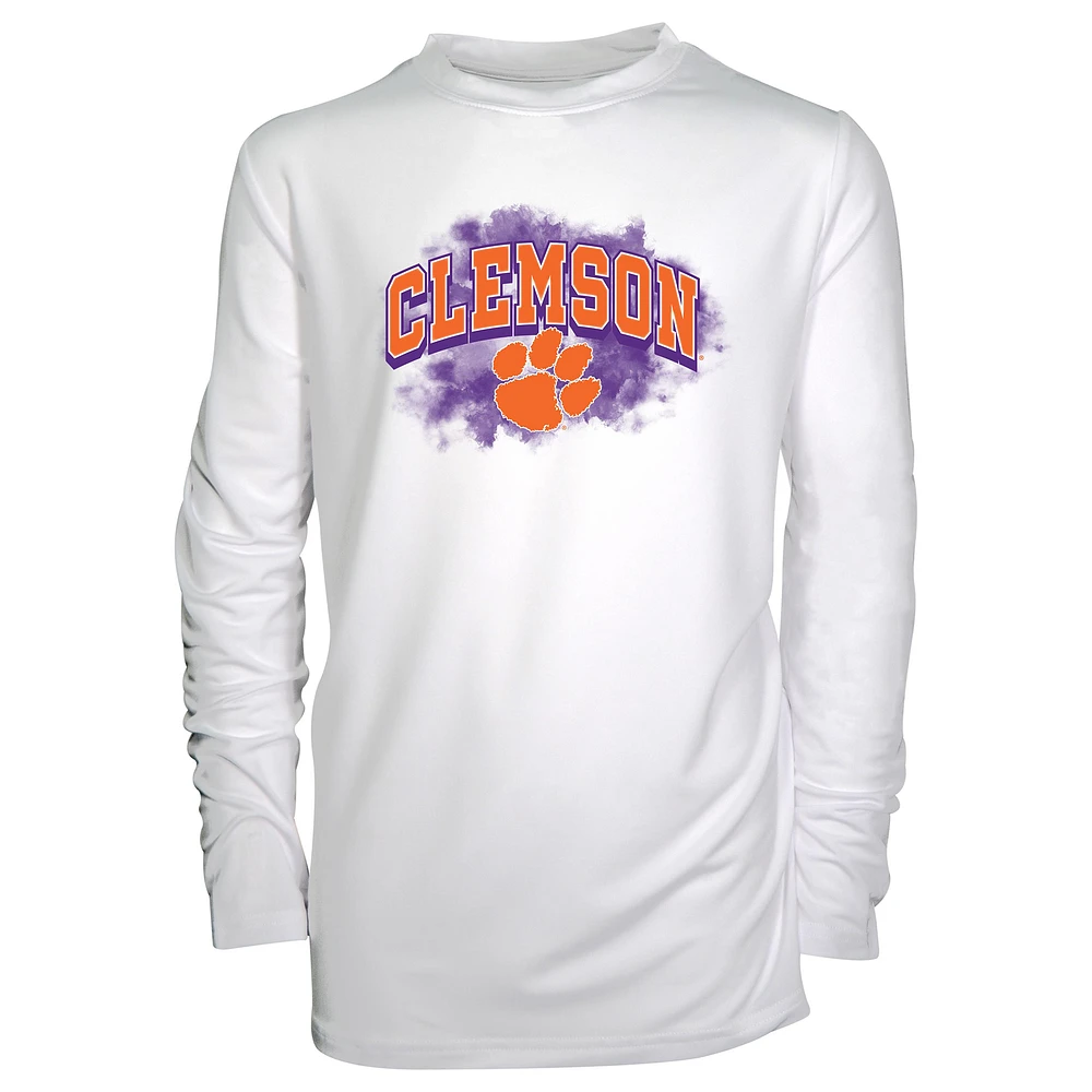 Youth Garb White Clemson Tigers Jessie Long Sleeve Sunshirt
