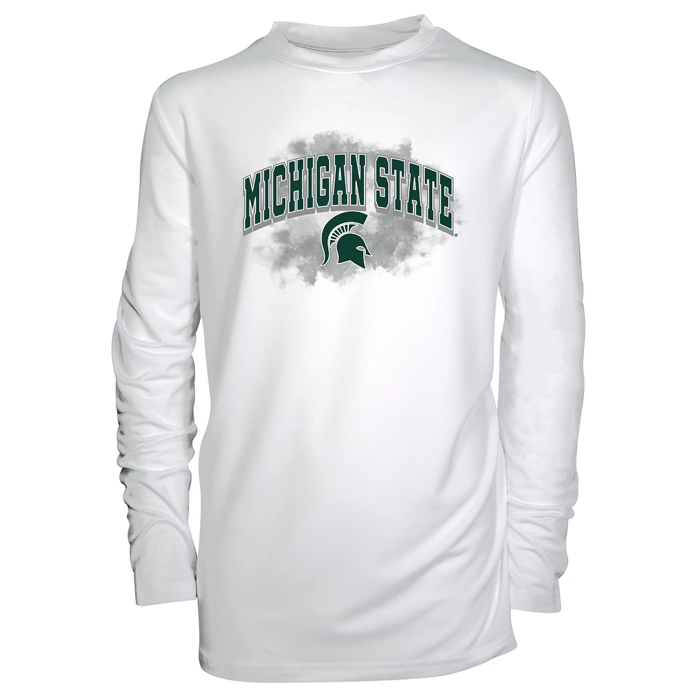 Youth Garb White Michigan State Spartans Jessie Long Sleeve Sunshirt