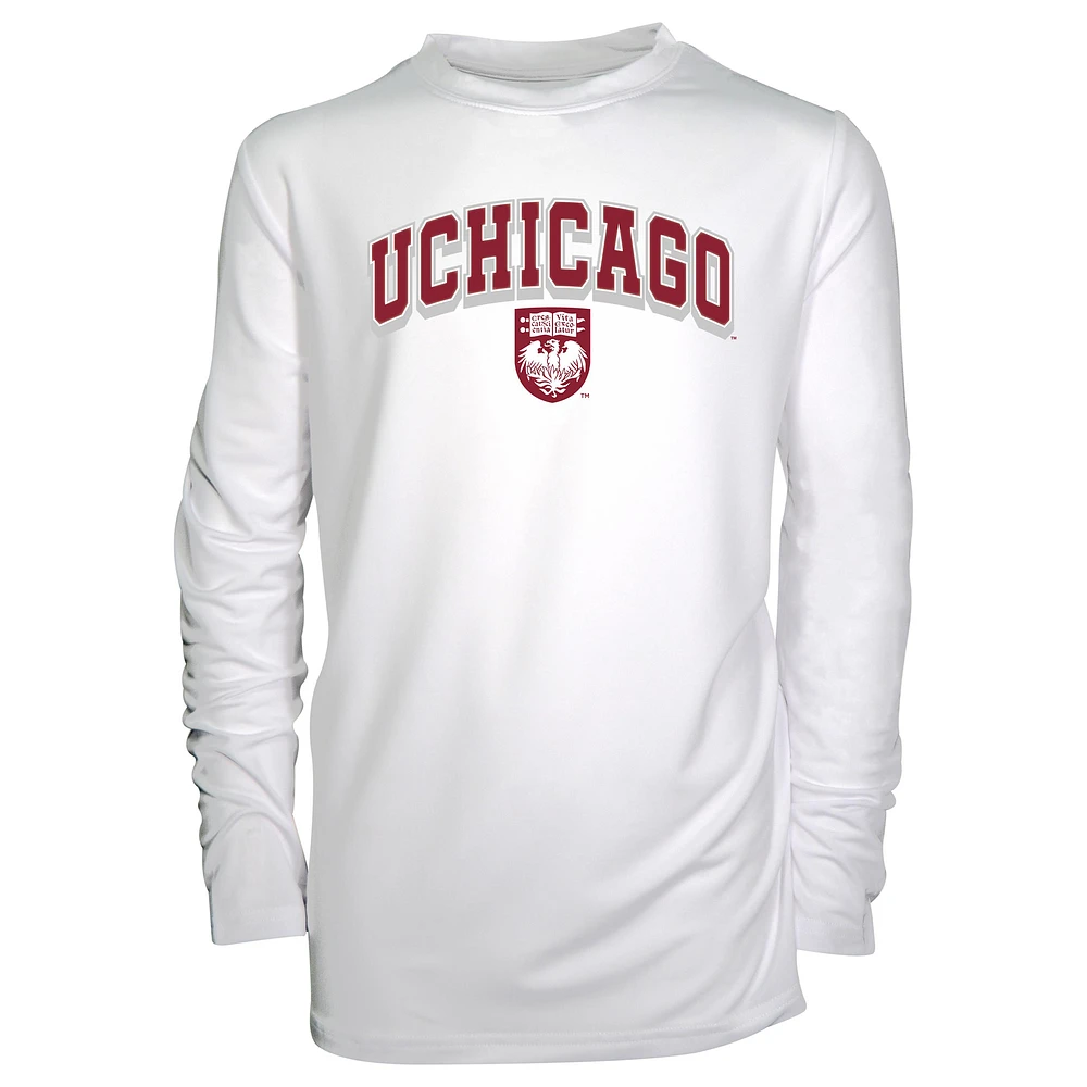 Youth Garb White UChicago Maroons Jessie Long Sleeve Sunshirt