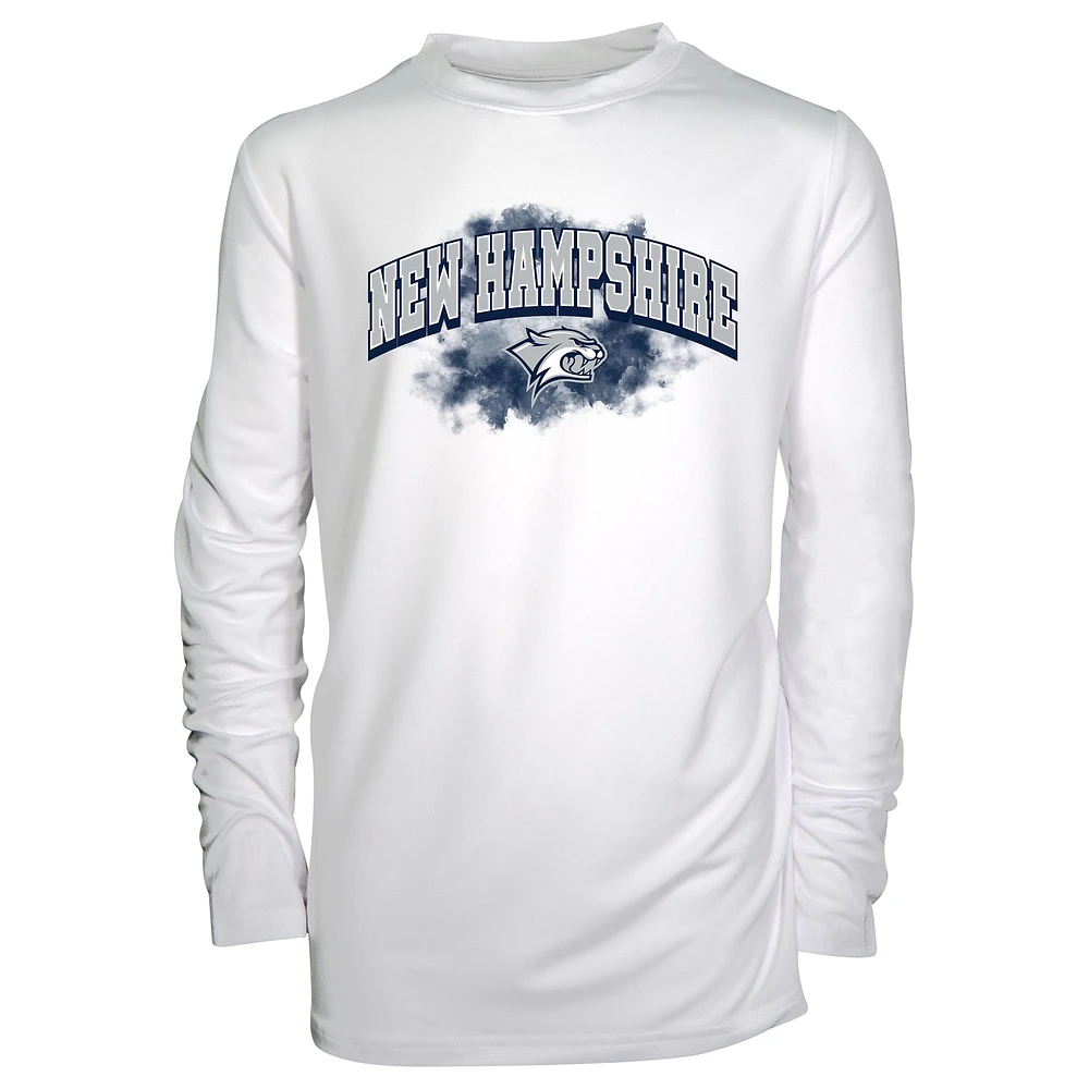 Youth Garb White New Hampshire Wildcats Jessie Long Sleeve Sunshirt