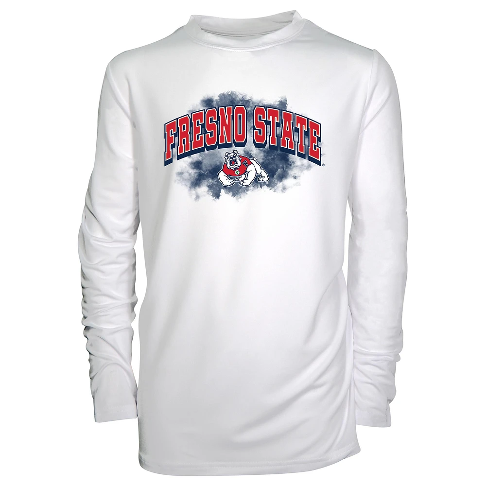 Youth Garb White Fresno State Bulldogs Jessie Long Sleeve Sunshirt