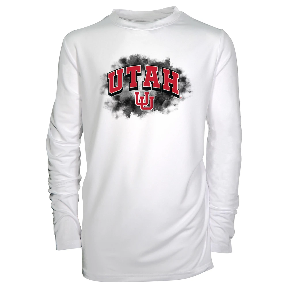 Youth Garb White Utah Utes Jessie Long Sleeve Sunshirt